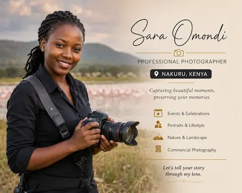 Sarah Omondi - Event Photographer in Nakuru